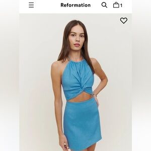 NWOT - Size 10 - Reformation Meri Linen Top Grotto